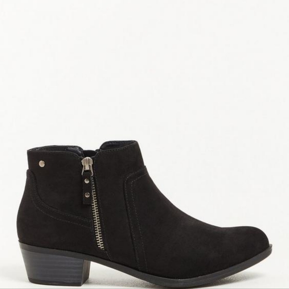 Torrid Black Side Zipper Ankle Bootie - Picture 5 of 5